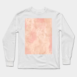 Blush Peach Smoke Abstract Long Sleeve T-Shirt